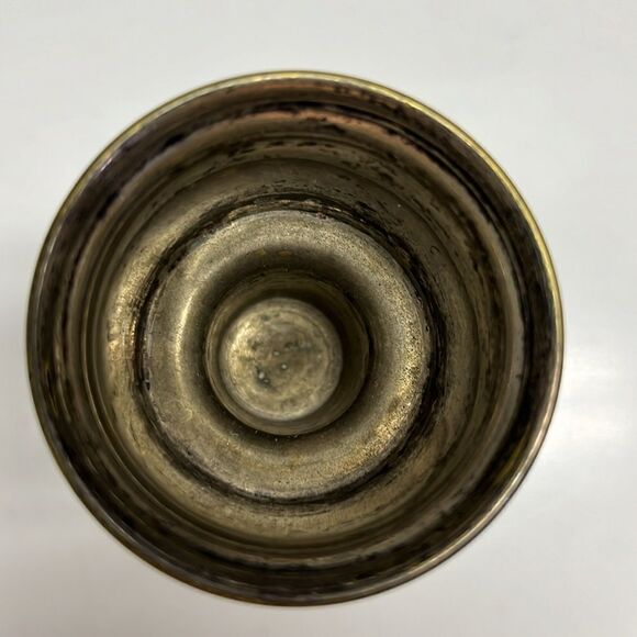 Leonard Patina Brass Old Rustic 5” Candle Holders Fits Approx 2” Candle Opening - Picture 5 of 15